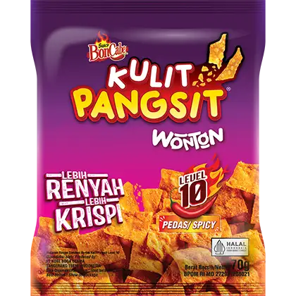 Snack BonCabe Kulit Pangsit Pedas packshot