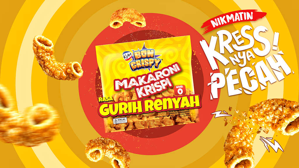 Snack BonCrispy Makaroni Krispi Gurih Renyah banner